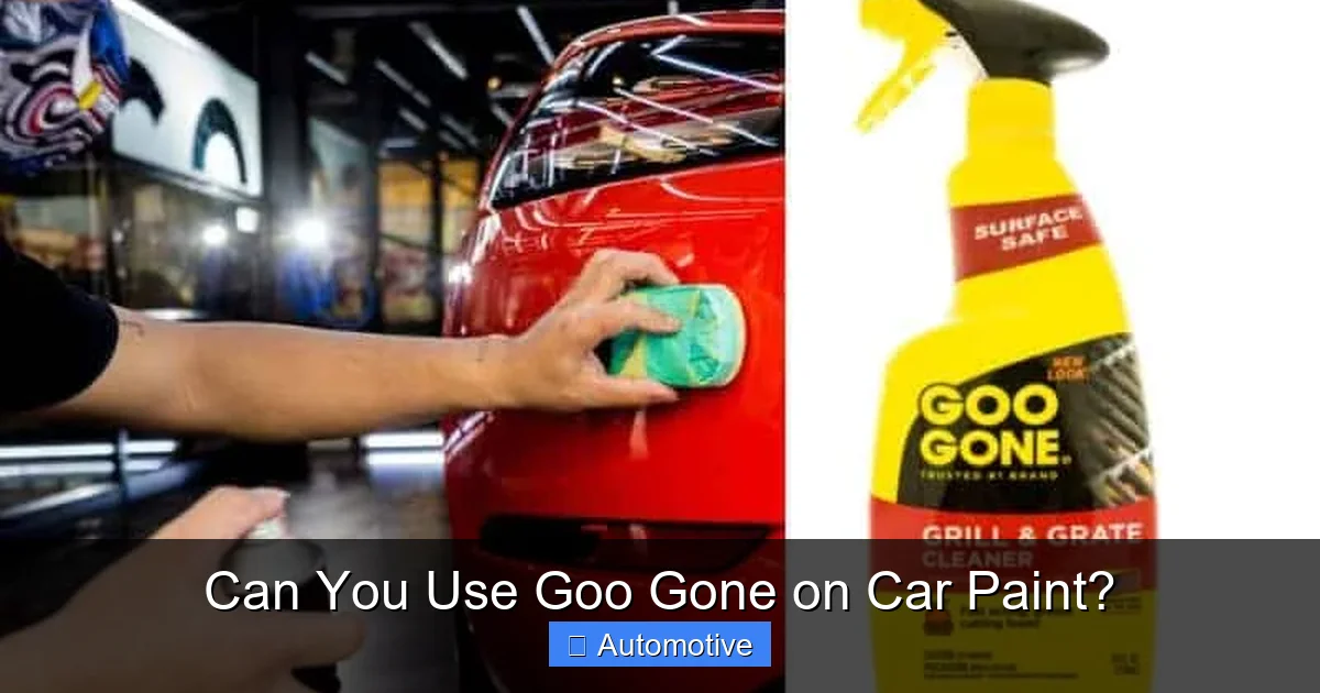Can You Use Goo Gone on Car Paint?