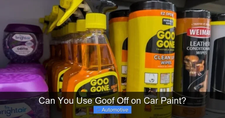 Can You Use Goof Off on Car Paint?