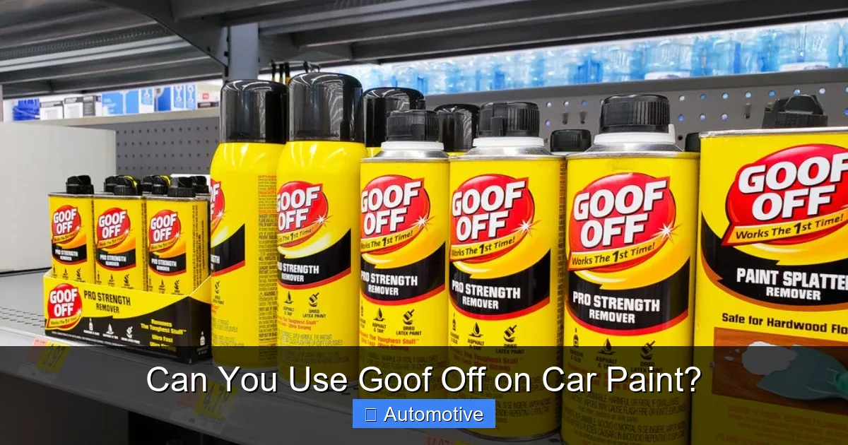 Can You Use Goof Off on Car Paint?