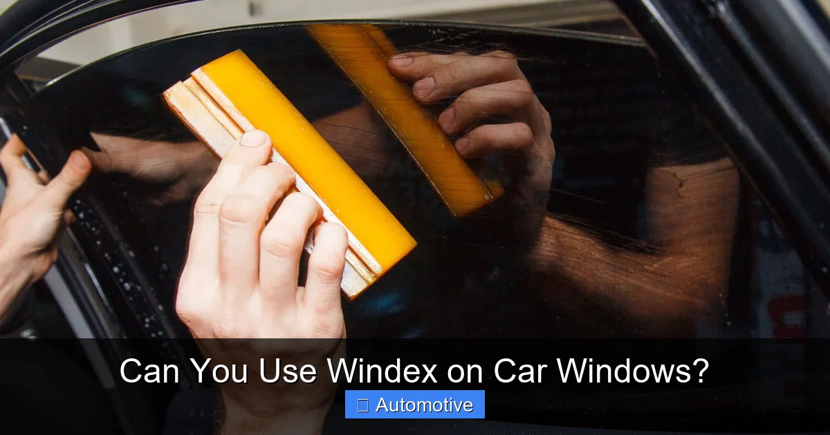 Can You Use Windex on Car Windows?