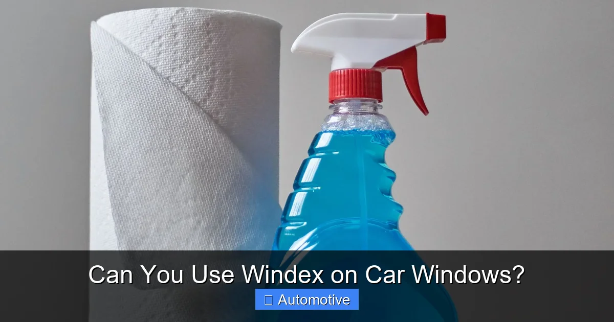 Can You Use Windex on Car Windows?