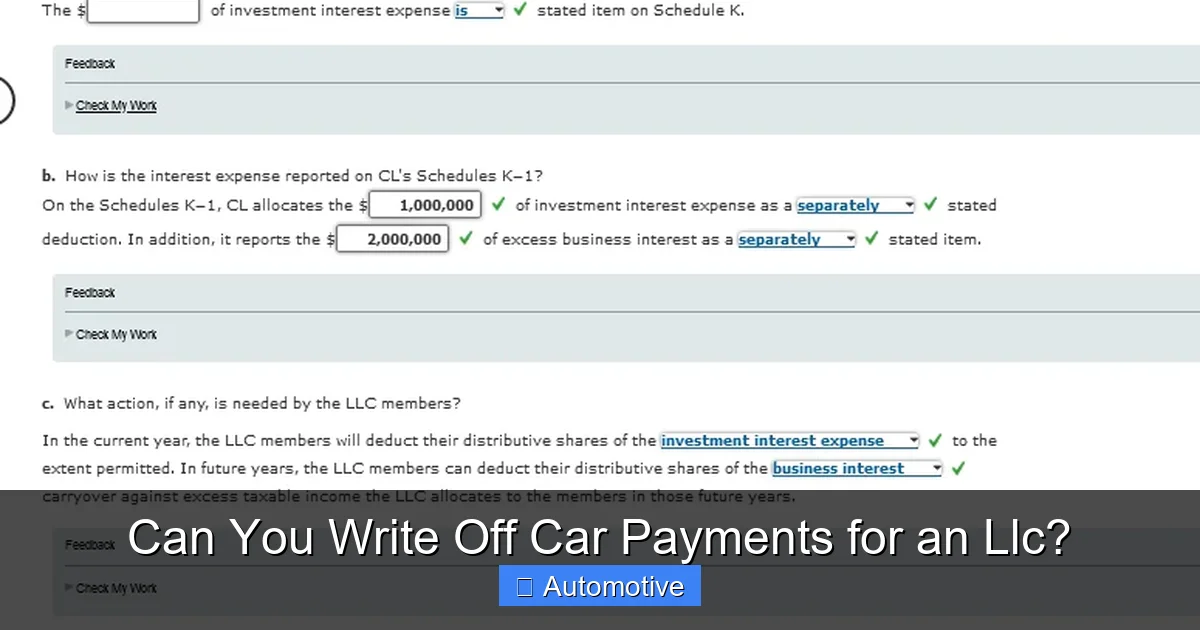 Can You Write Off Car Payments for an Llc?