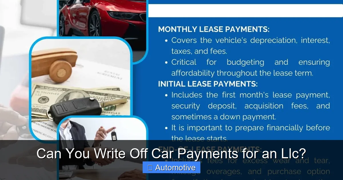 Can You Write Off Car Payments for an Llc?