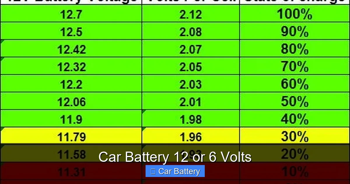 Car Battery 12 or 6 Volts