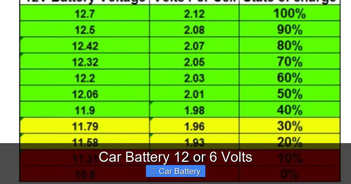 Car Battery 12 or 6 Volts