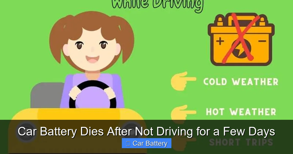 Car Battery Dies After Not Driving for a Few Days