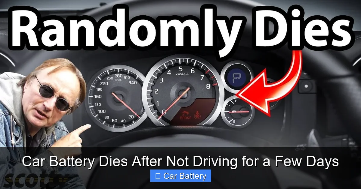 Car Battery Dies After Not Driving for a Few Days