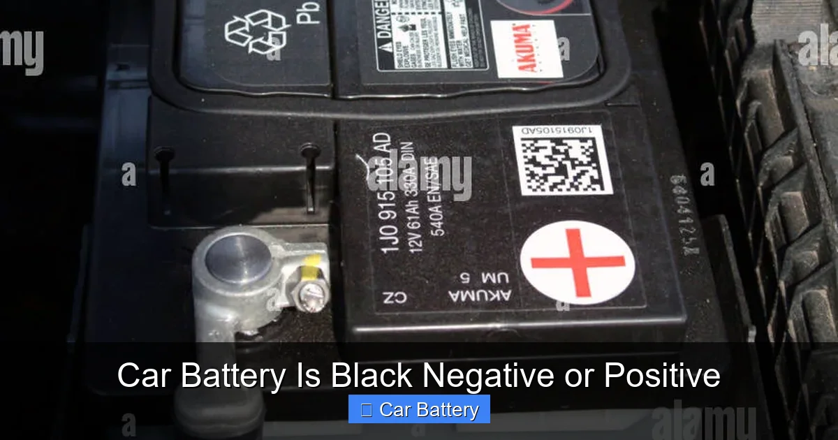 Car Battery Is Black Negative or Positive
