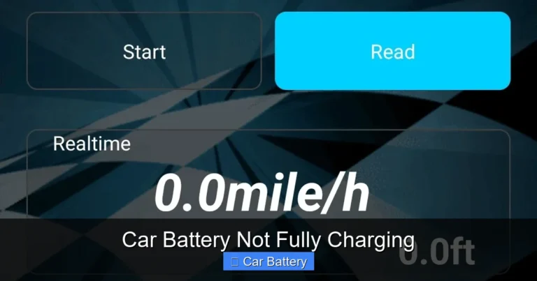 Car Battery Not Fully Charging