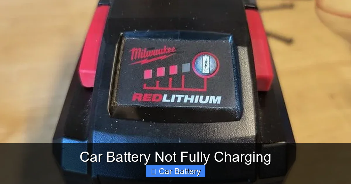 Car Battery Not Fully Charging