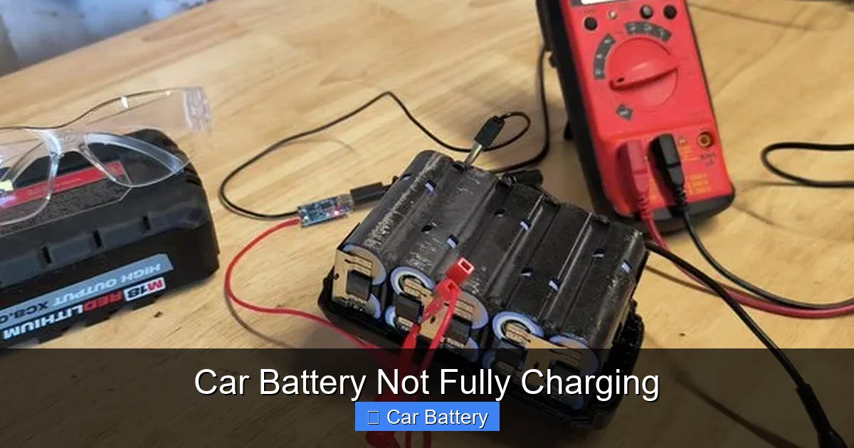 Car Battery Not Fully Charging