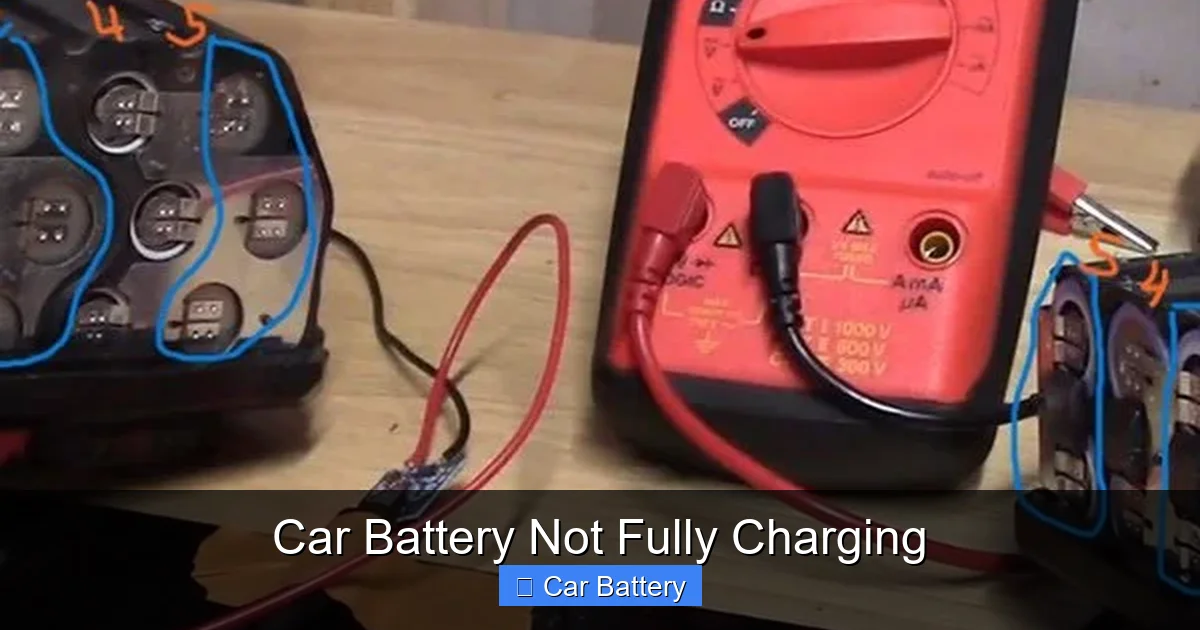 Car Battery Not Fully Charging