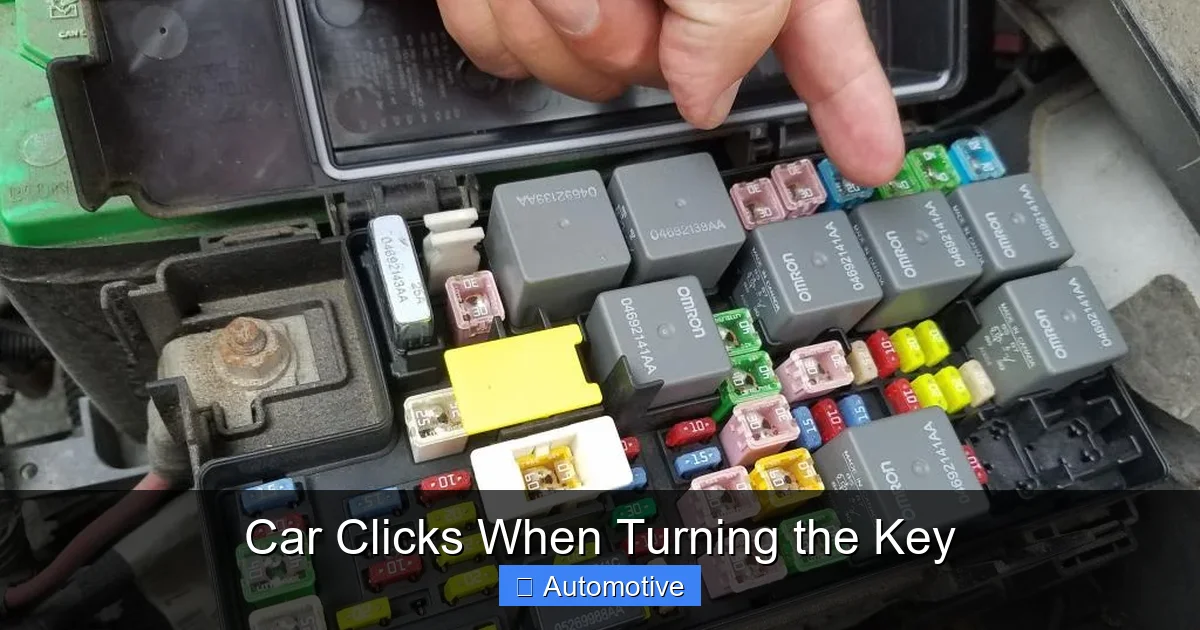 Car Clicks When Turning the Key