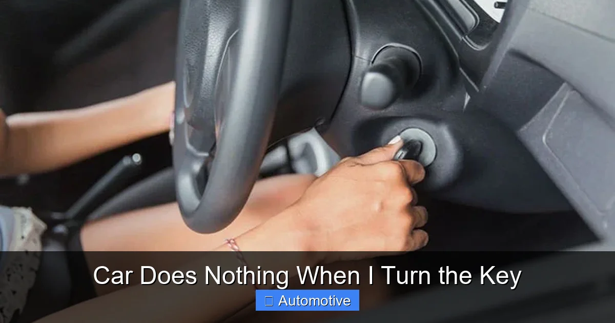 Car Does Nothing When I Turn the Key