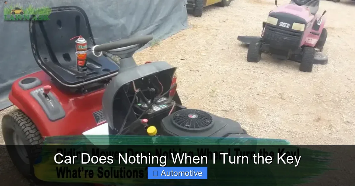 Car Does Nothing When I Turn the Key