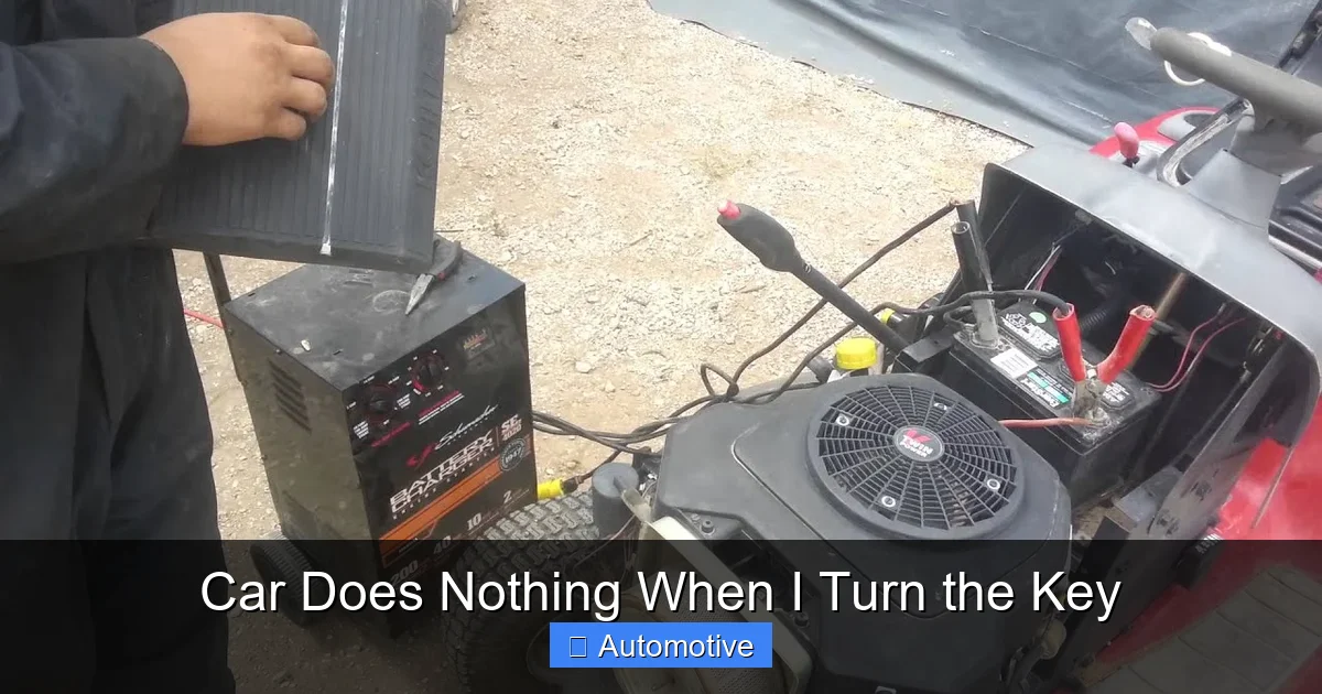 Car Does Nothing When I Turn the Key