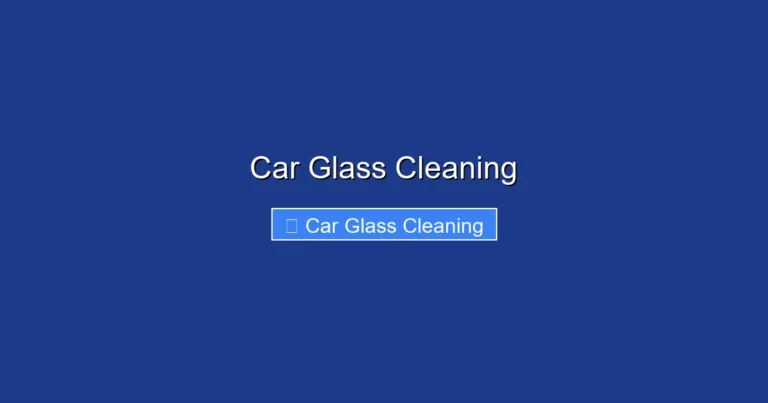 Car Glass Cleaning