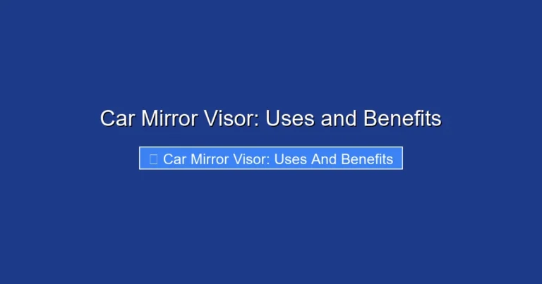 Car Mirror Visor: Uses and Benefits