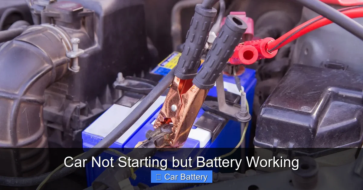 Car Not Starting but Battery Working