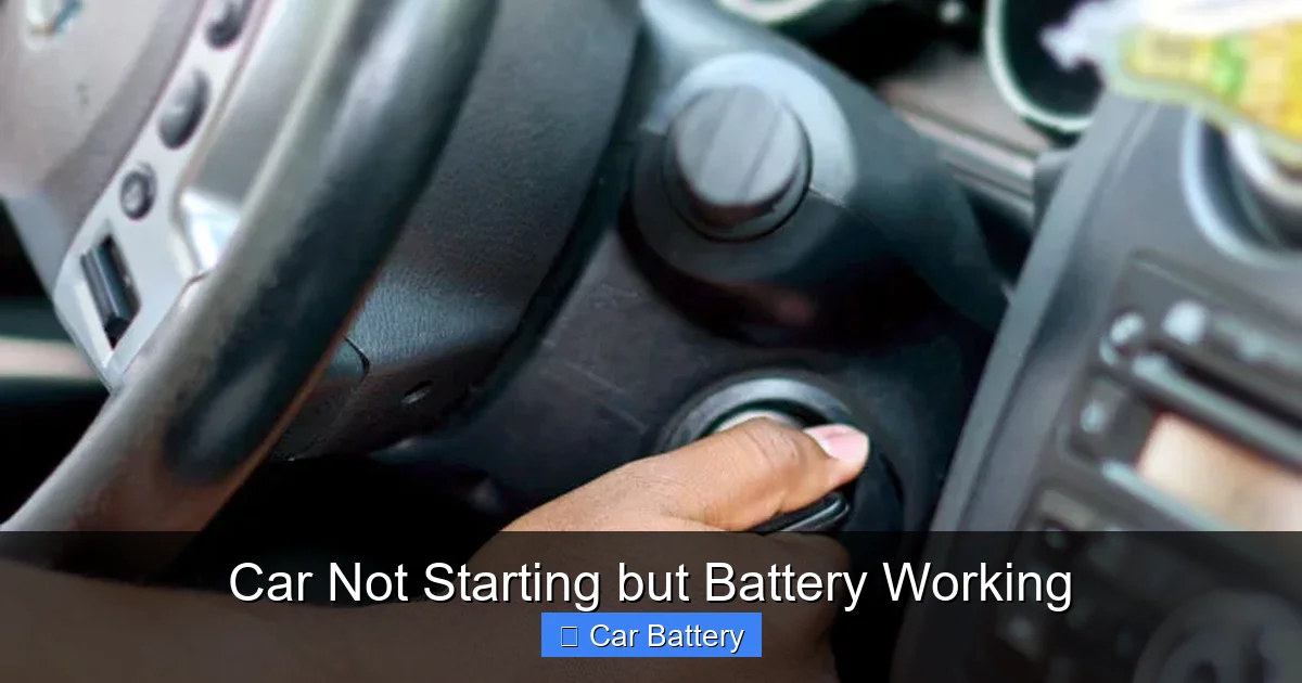Car Not Starting but Battery Working