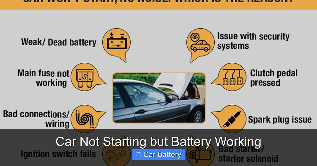Car Not Starting but Battery Working
