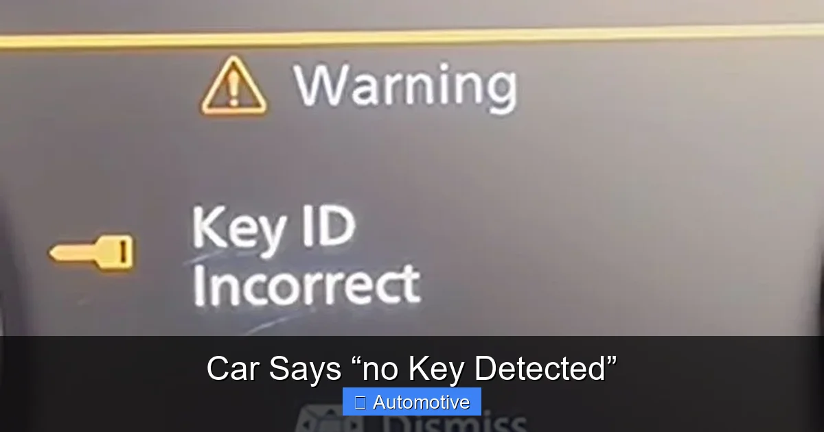 Car Says “no Key Detected”