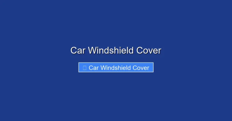 Car Windshield Cover