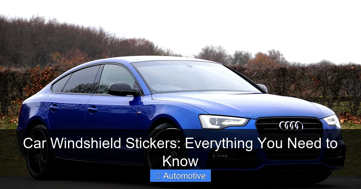 Car Windshield Stickers: Everything You Need to Know