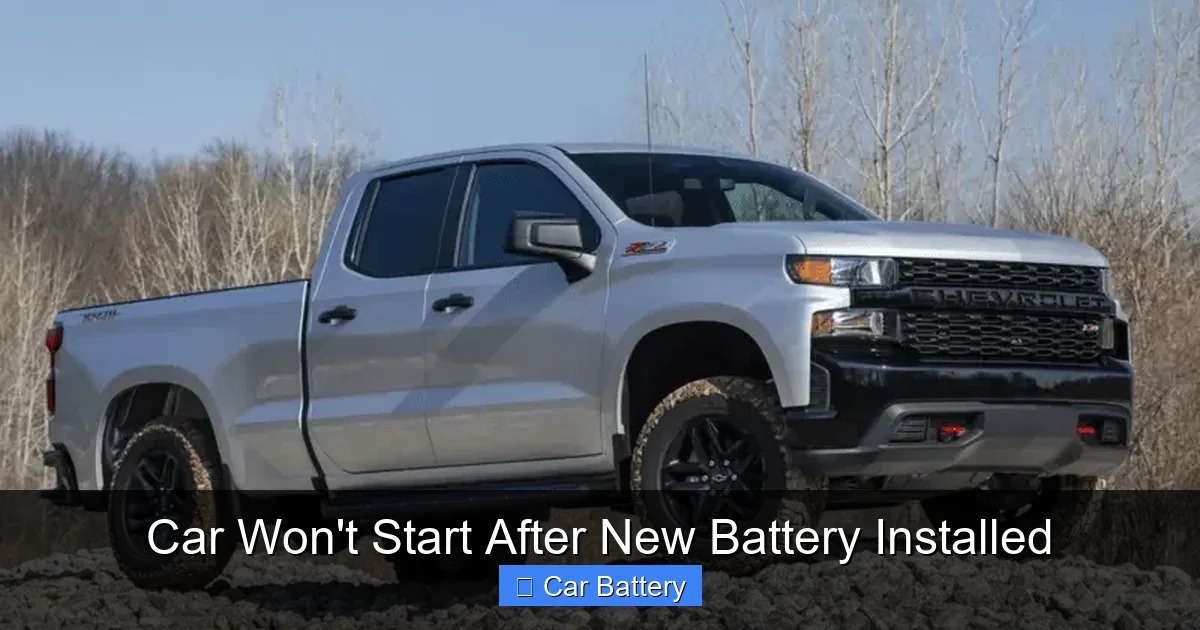 Car Won't Start After New Battery Installed