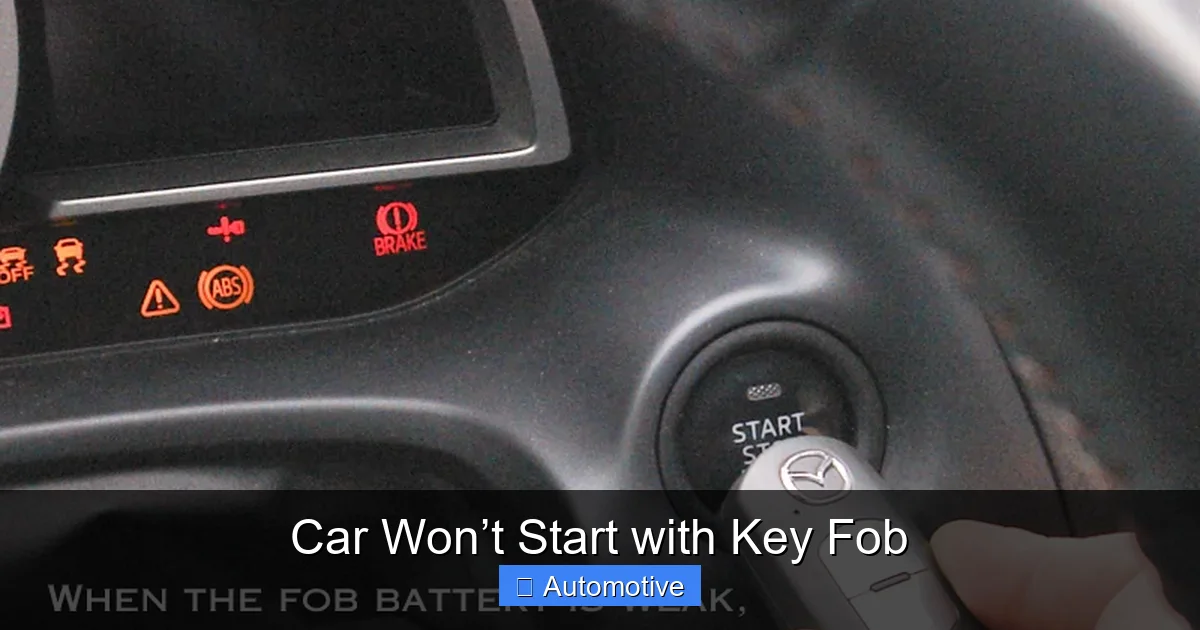 Car Won’t Start with Key Fob
