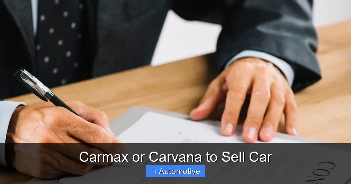 Carmax or Carvana to Sell Car