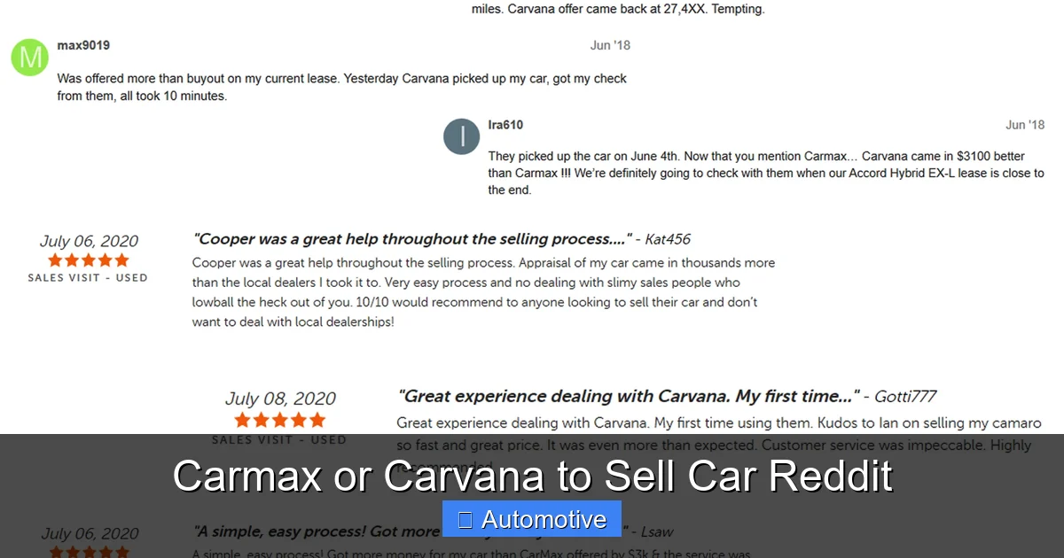 Carmax or Carvana to Sell Car Reddit