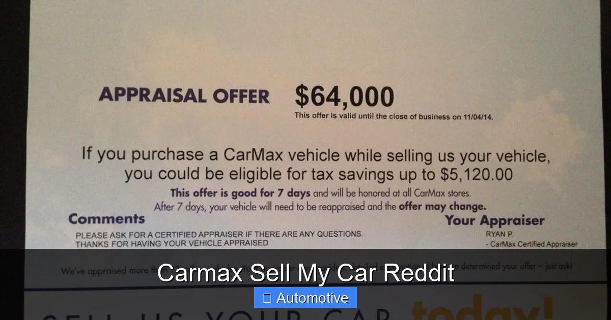 Carmax Sell My Car Reddit
