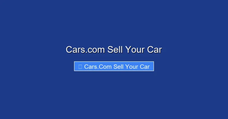 Cars.com Sell Your Car