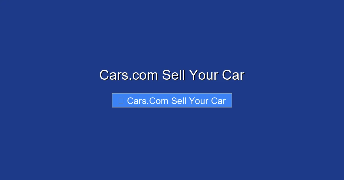 Cars.com Sell Your Car