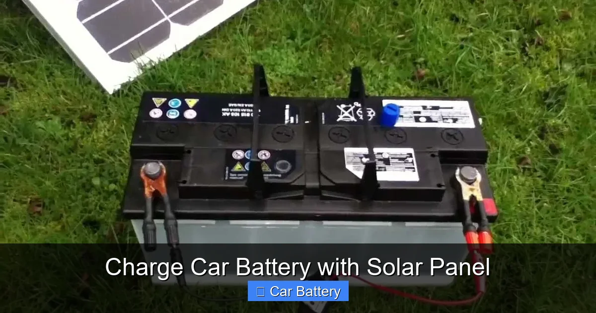 Charge Car Battery with Solar Panel