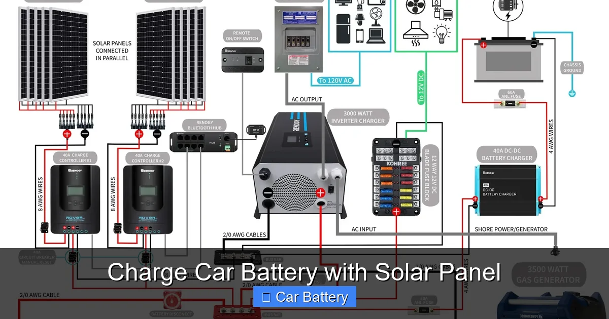 Charge Car Battery with Solar Panel