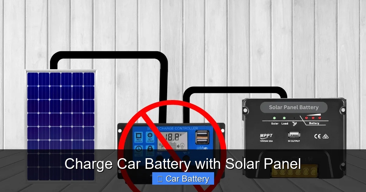 Charge Car Battery with Solar Panel