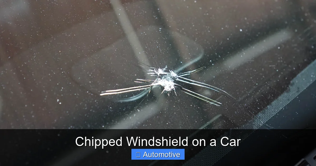 Chipped Windshield on a Car