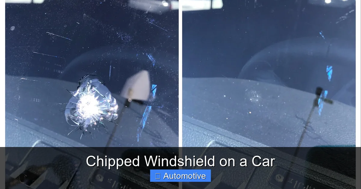 Chipped Windshield on a Car