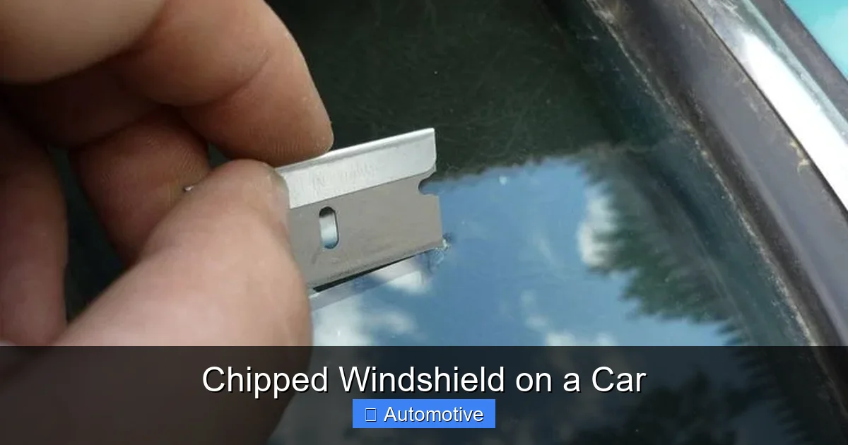 Chipped Windshield on a Car