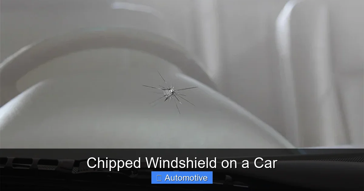 Chipped Windshield on a Car