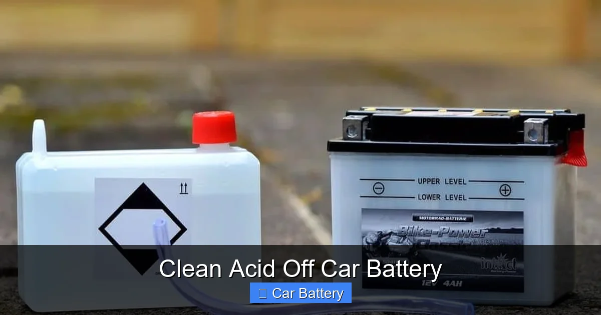 Clean Acid Off Car Battery