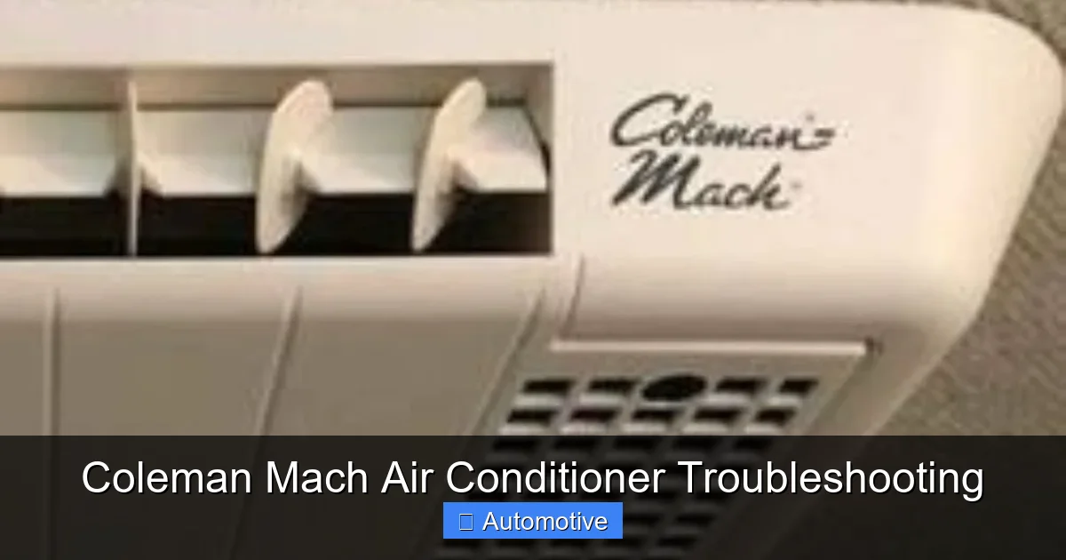 Coleman Mach Air Conditioner Troubleshooting