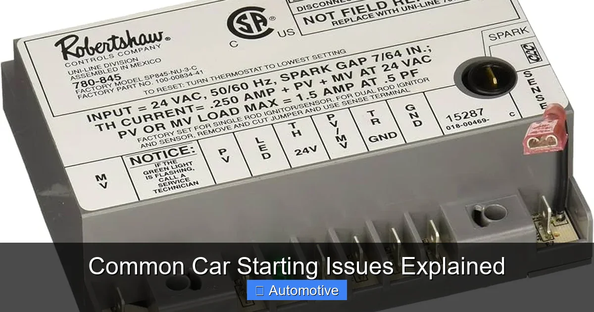 Common Car Starting Issues Explained