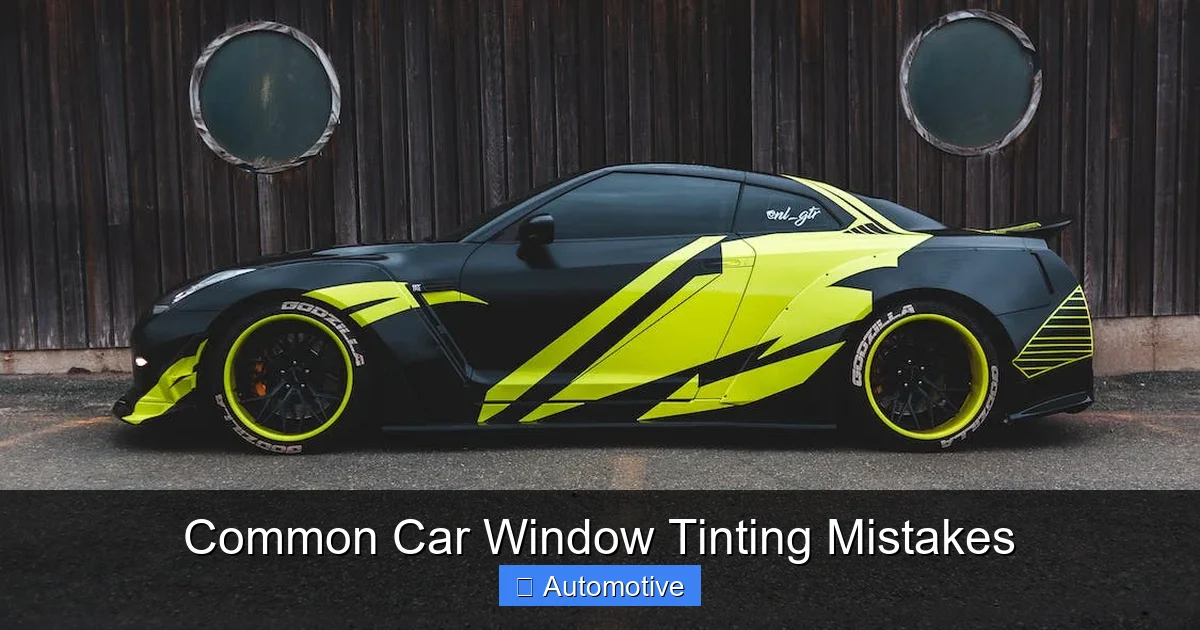 Common Car Window Tinting Mistakes