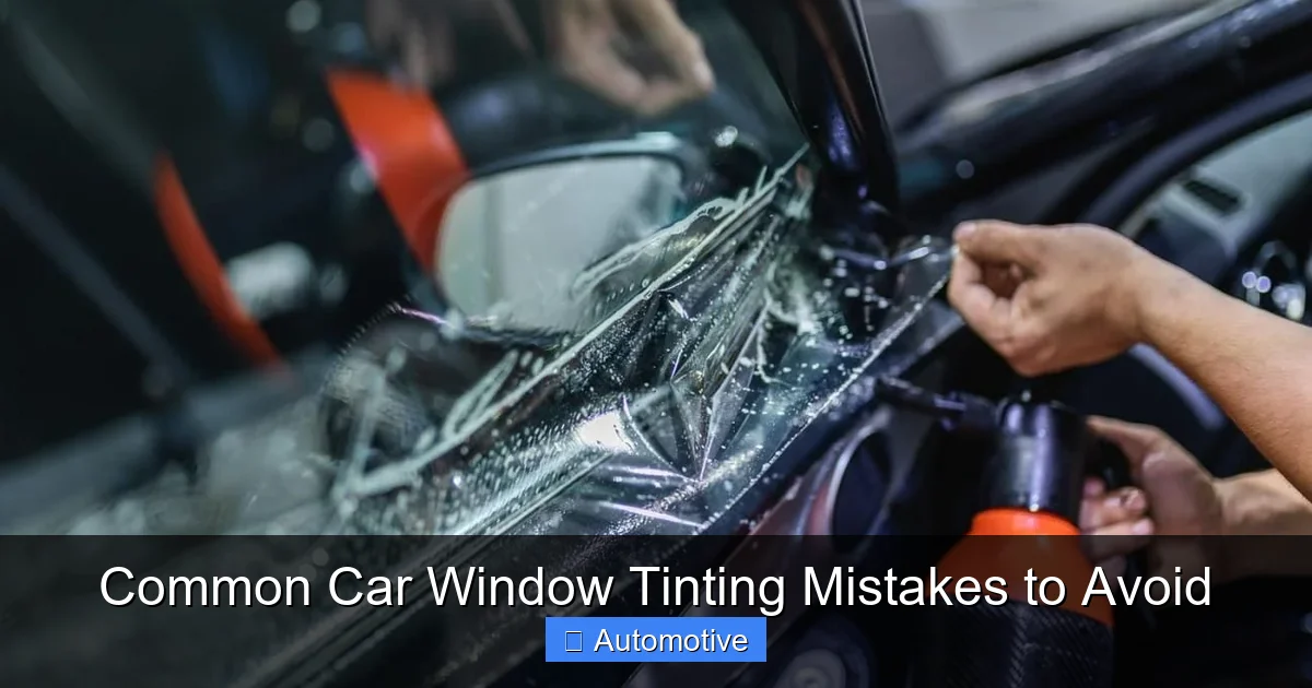 Common Car Window Tinting Mistakes to Avoid