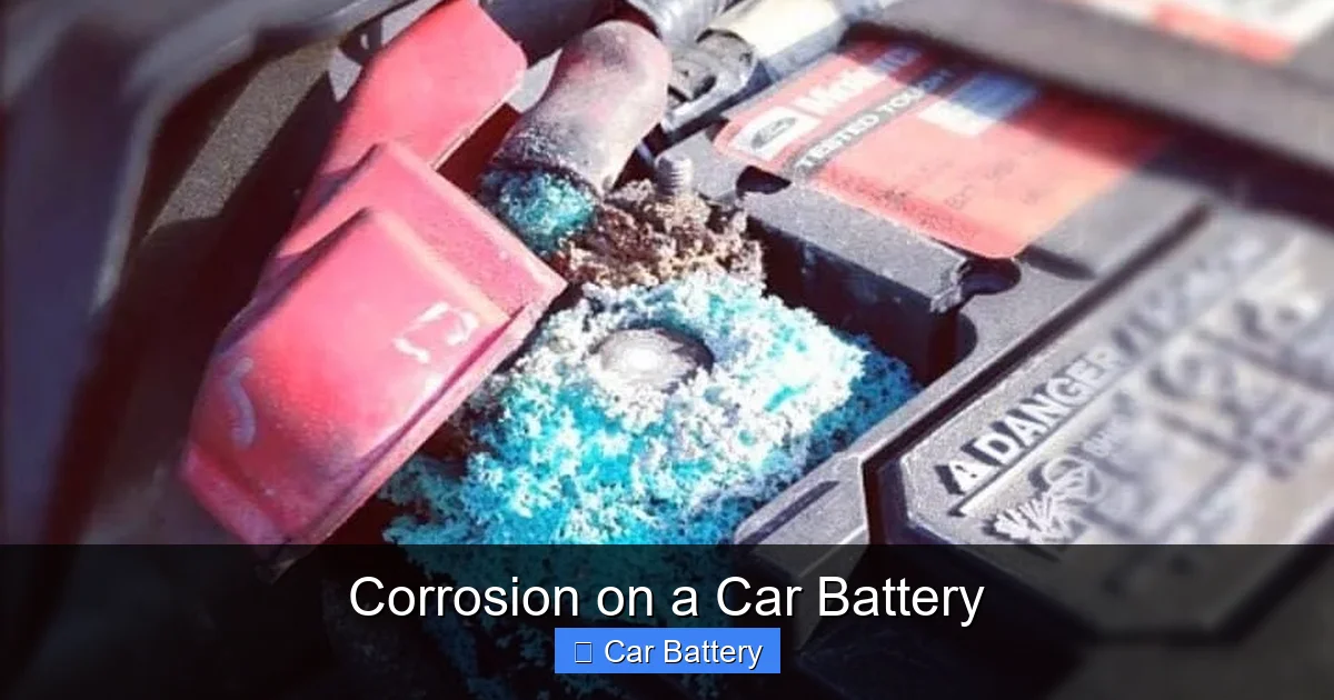 Corrosion on a Car Battery