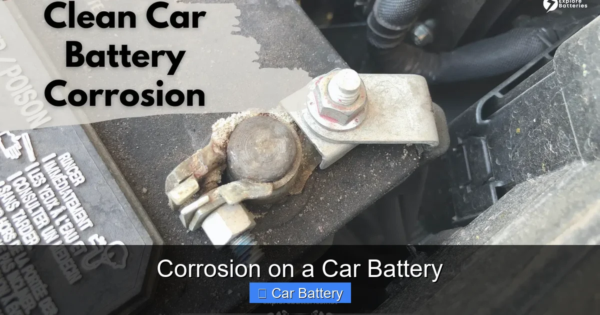 Corrosion on a Car Battery