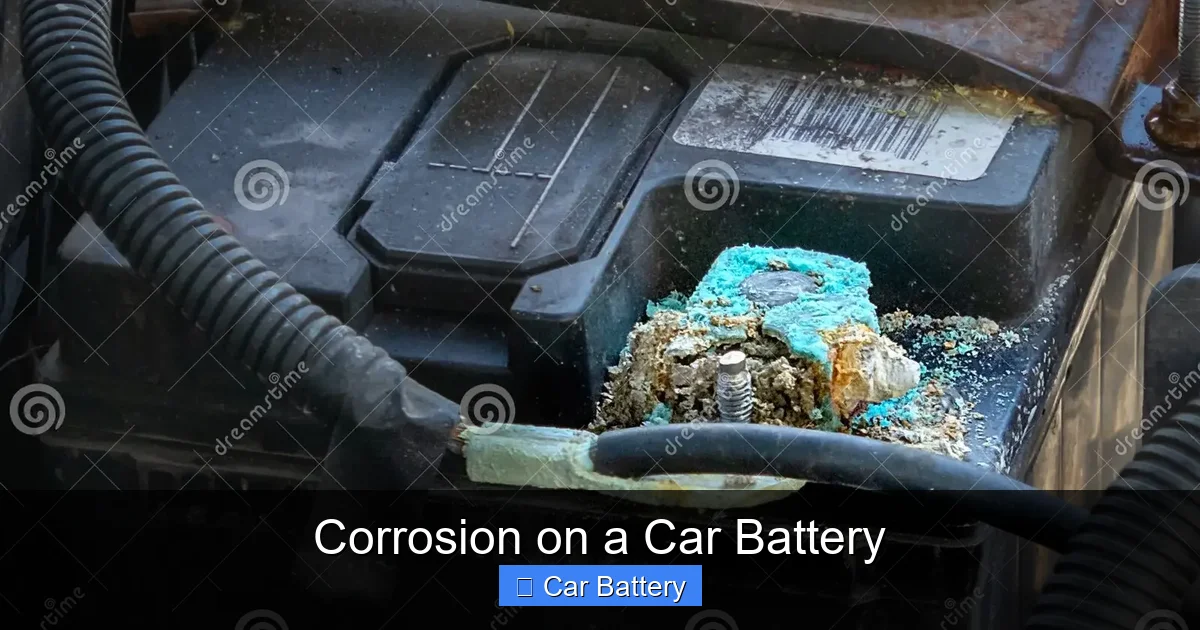 Corrosion on a Car Battery